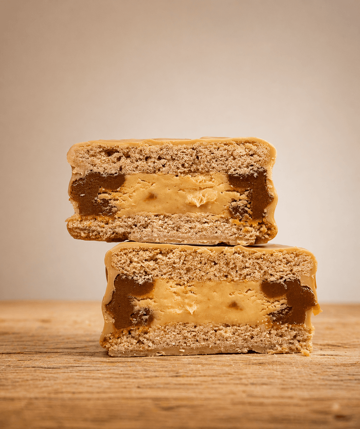 Alfajor Caramelo Salgado em corte
